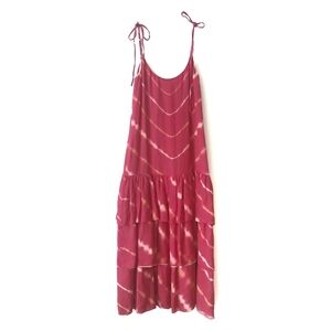 EXQUISITE Pure Silk Tie Dye Drop Waist Dress 4